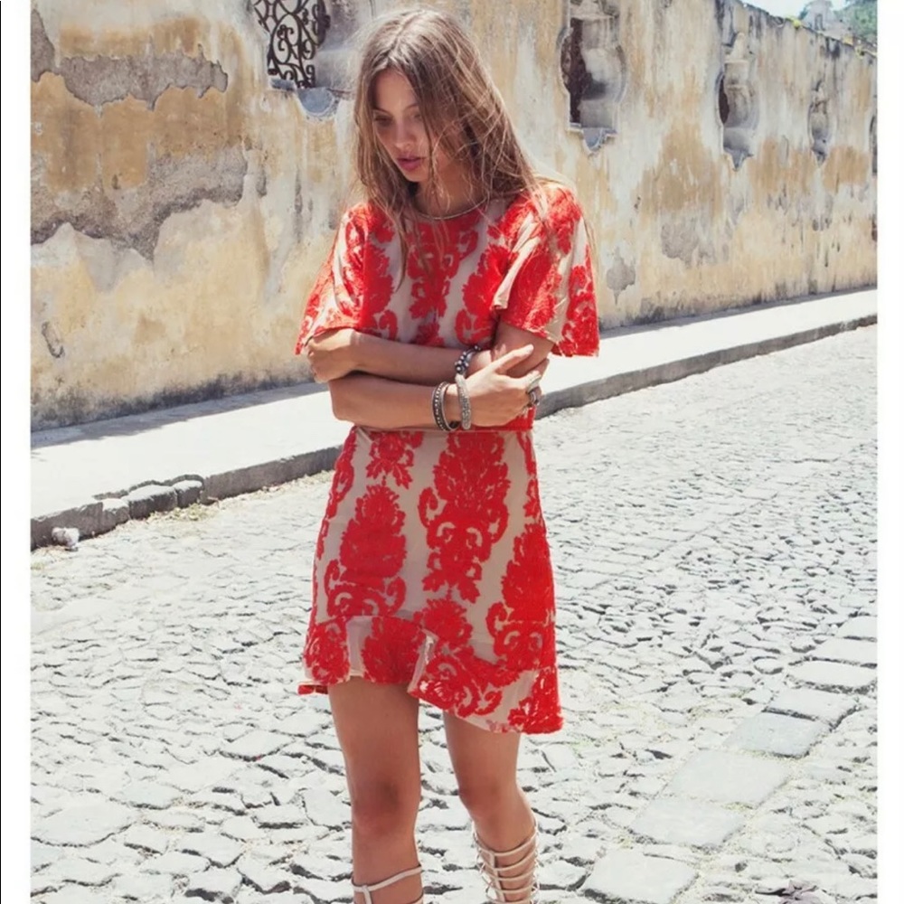 For love & lemons San Marco dress Red Med